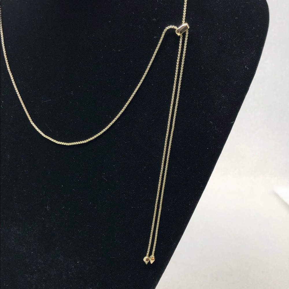 Kendra Scott Necklace Gold Delaney in Purple Jade Bolero Adjustable Chain - Picture 8 of 14